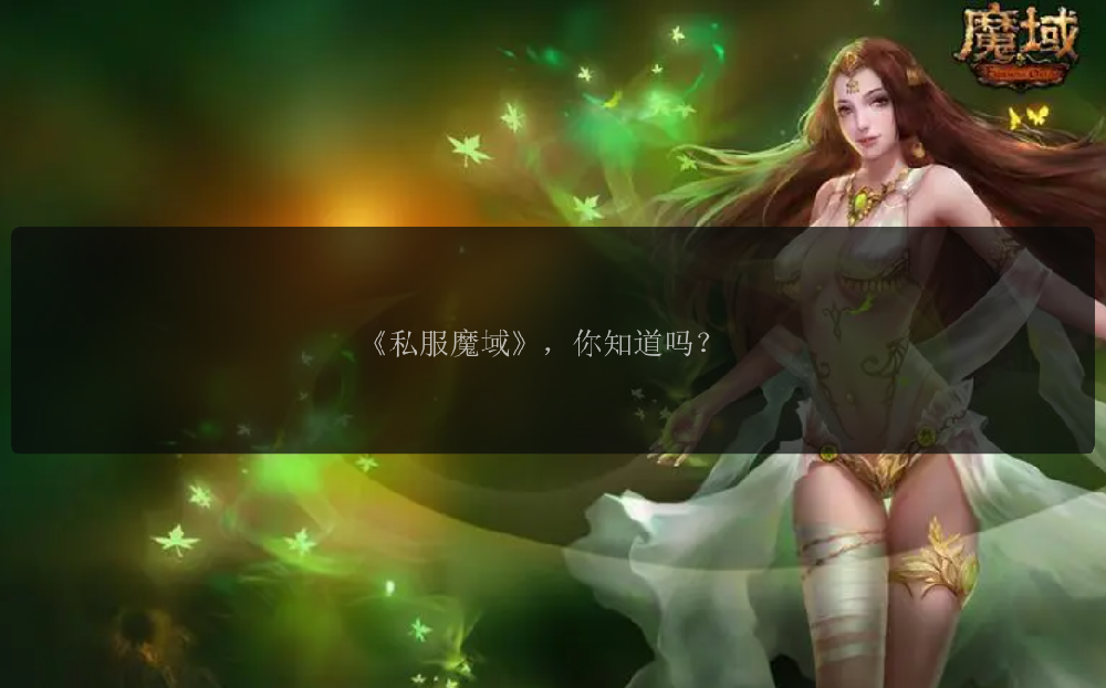 私服魔域，是不是有一种战斗的快感？